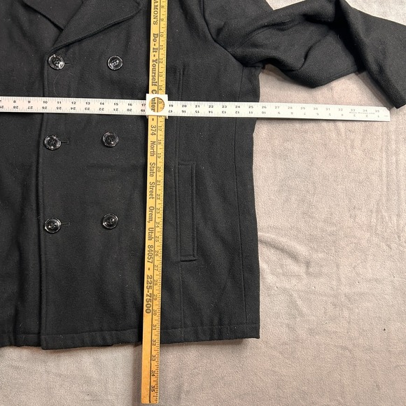 Kenneth Cole Peacoat Mens Extra Large Black Legacy Wool Removable Rib Knit Bib - Picture 5 of 9